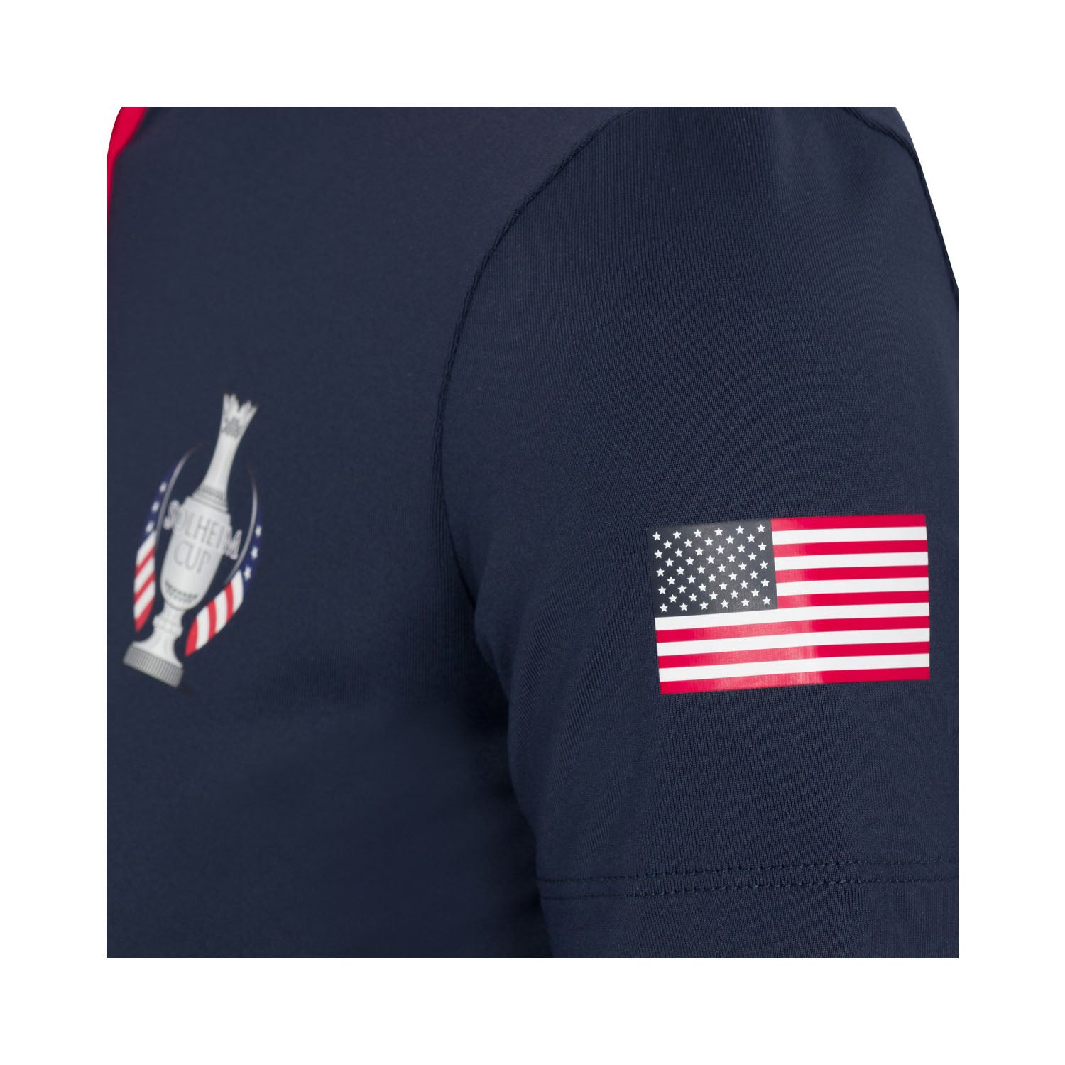 Women's US Flag Patch Polo Shirt