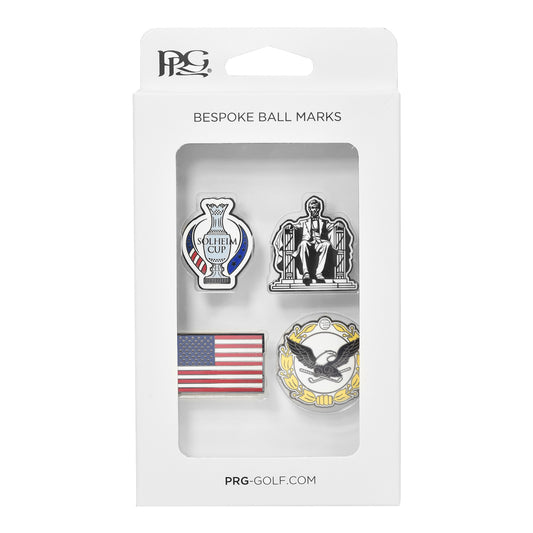 PRG Golf 2024 Solheim Cup Ballmarker Set - Packaged Front View