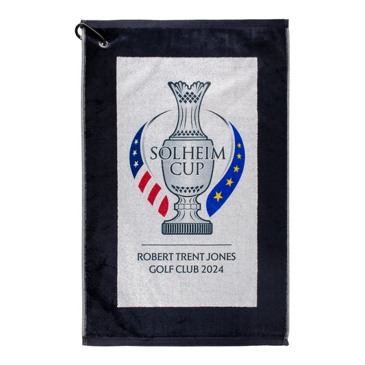 Dynamic 2024 Solheim Cup Hi-Def Edge Towel in Black - Front View