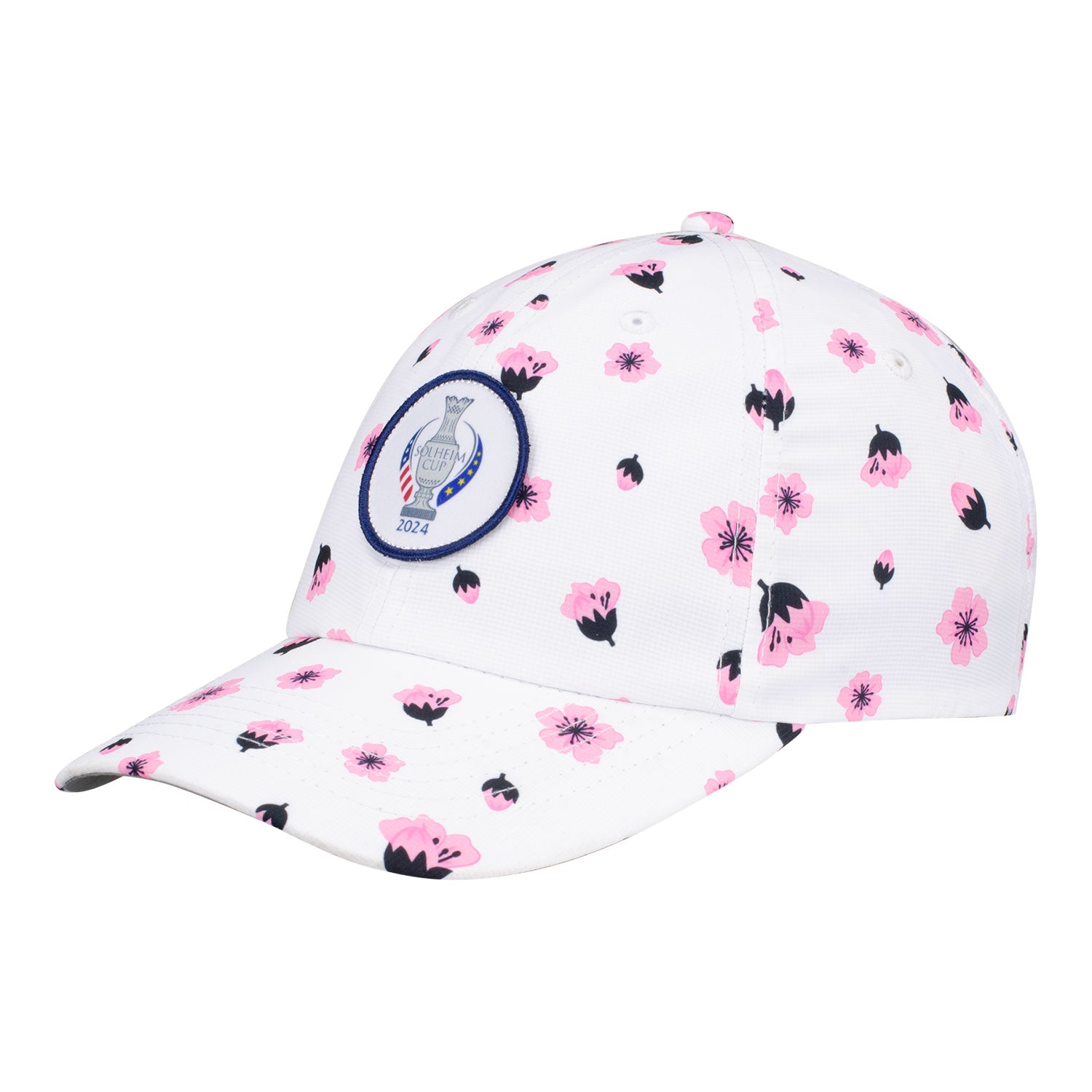 Imperial 2024 Solheim Cup Ladies Cherry Blossom Pattern Hat in White - Angled Front Left View