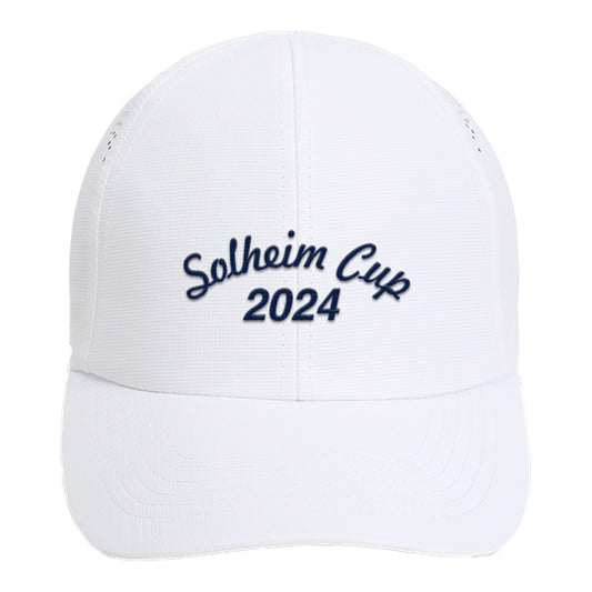 Imperial 2024 Solheim Cup Ladies Perforated Detail Hat in White - Front View