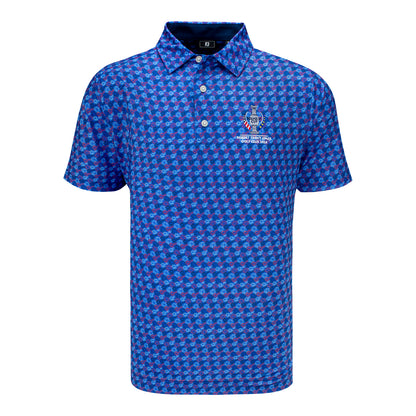 FootJoy 2024 Solheim Cup Fireworks Pattern Polo in Blue - Front View