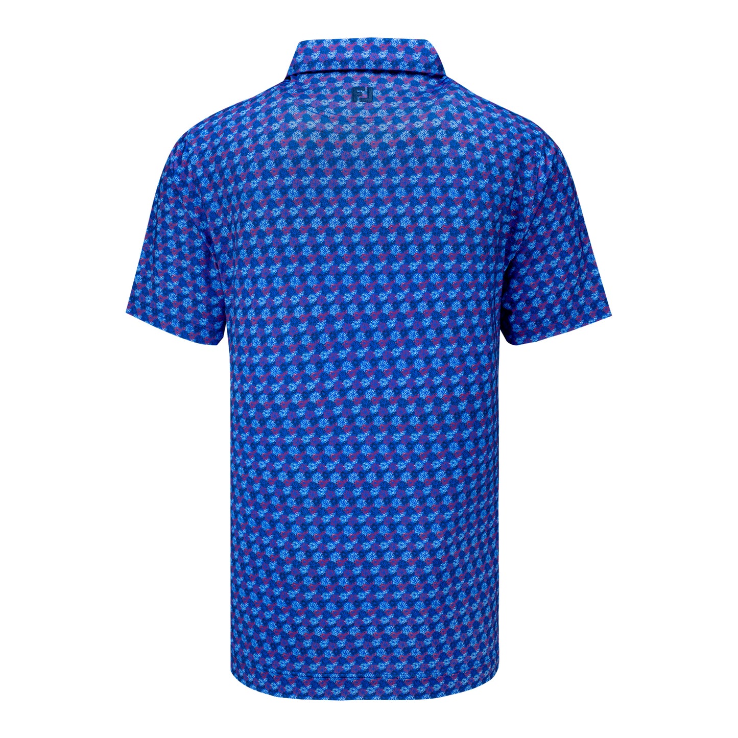 FootJoy 2024 Solheim Cup Fireworks Pattern Polo in Blue - Back View