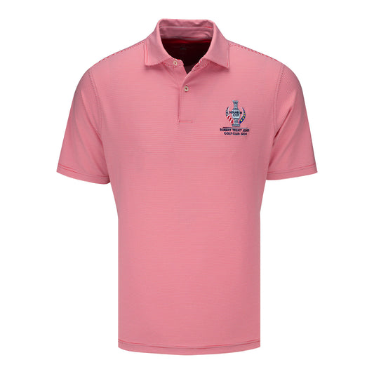 Fairway & Greene 2024 Solheim Cup Mini Stripe Polo in Cardinal - Front View