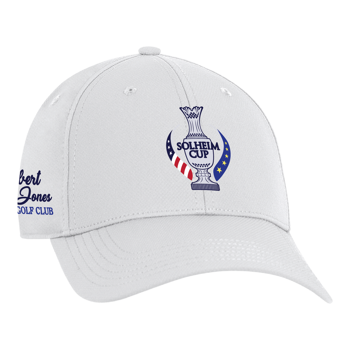 Ahead 2024 Solheim Cup Ultimate Fit Tech Structured Hat in White - Angled Front Right View