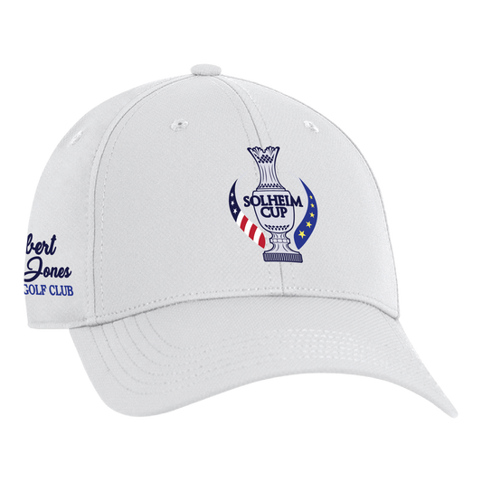 Ahead 2024 Solheim Cup Ultimate Fit Tech Structured Hat in White - Angled Front Right View