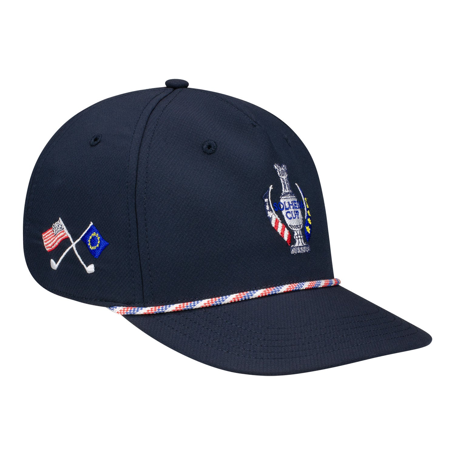 Ahead 2024 Solheim Cup Alto Tech Rope Hat in Navy and White - Angled Right Side View