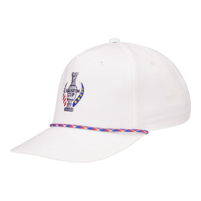 Ahead 2024 Solheim Cup Alto Tech Rope Hat in White and Navy - Angled Left Side View