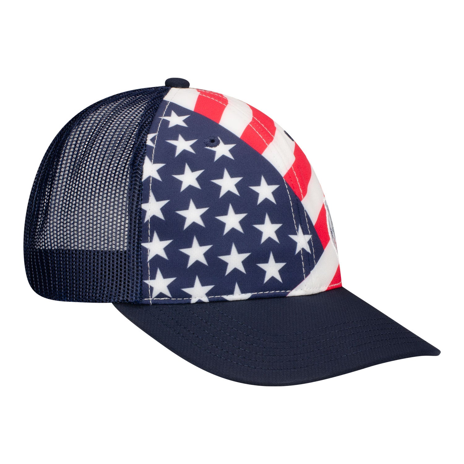 Ahead 2024 Solheim Cup Salem U.S. Flag Hat in Navy - Angled Right Side View