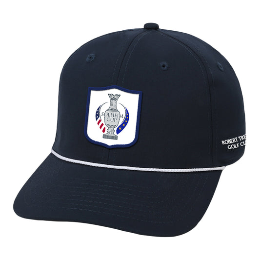 Imperial 2024 Solheim Cup Wingman Rope Hat in Navy and White - Angled Front Left View