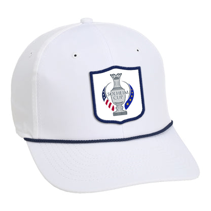 Imperial 2024 Solheim Cup Wingman Rope Hat in White and Navy - Angled Front Right View