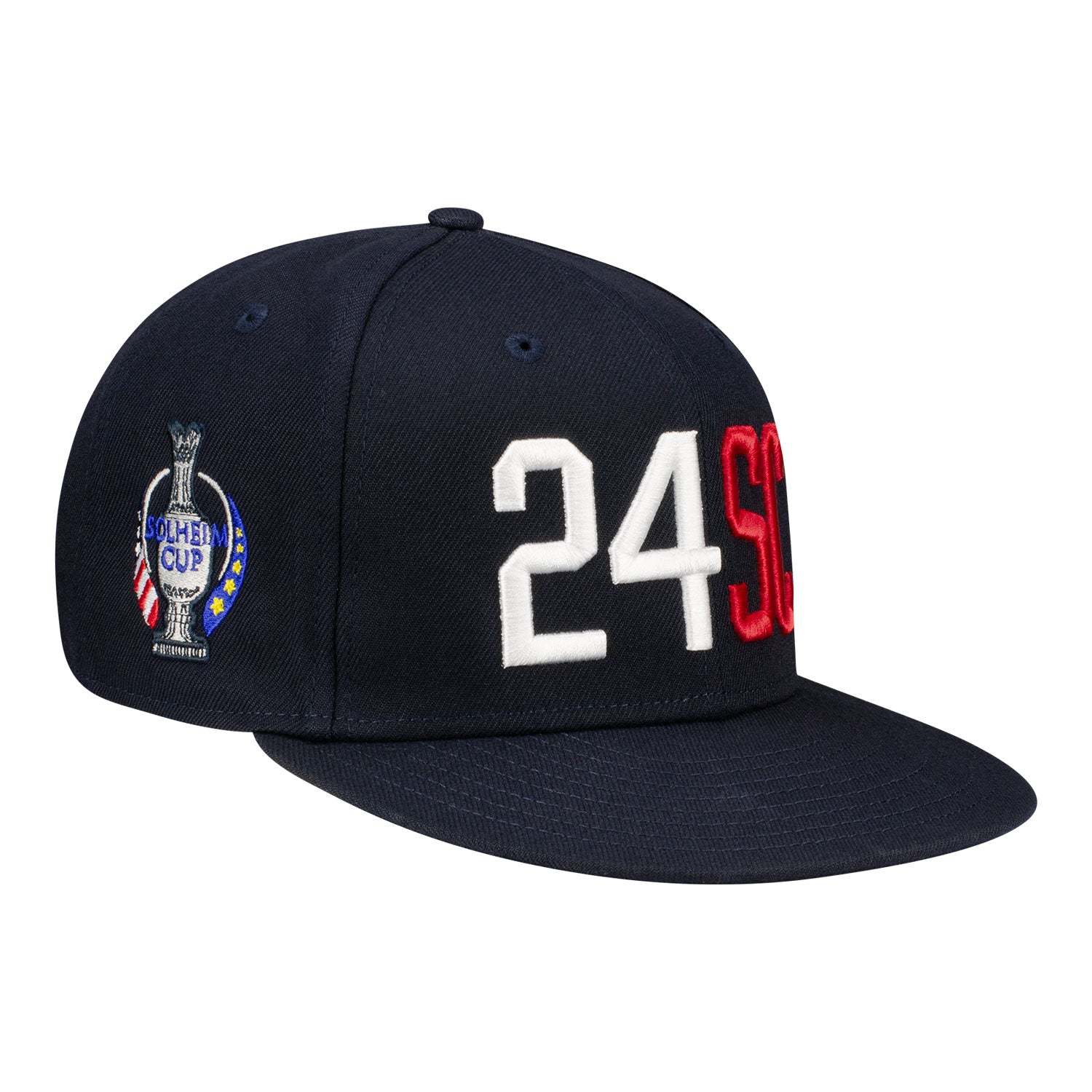 New Era 2024 Solheim Cup 24SC Embroidered Hat in Navy - Angled Front Right View