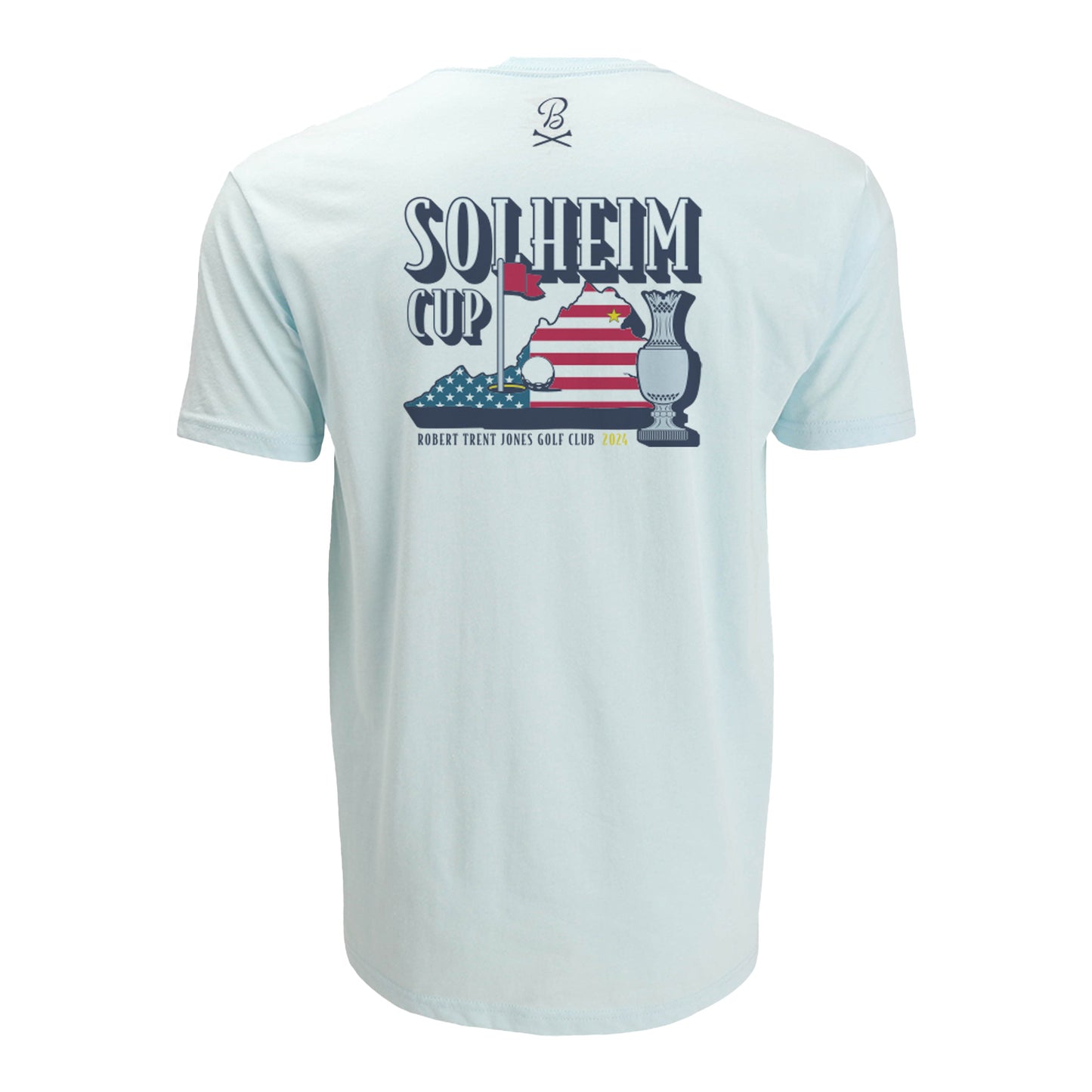 Barstool 2024 Solheim Cup State Outline T-Shirt in Light Blue - Back View